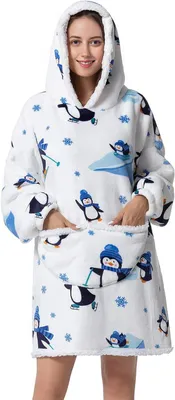 Productafbeelding van Oversized Deken Hoodie met Capuchon voor Volwassenen en Tieners | Super Zachte Sherpa Fleece
