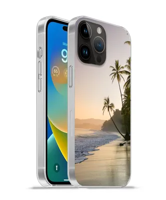 Produktbild von MuchoWow® Handyhülle Schutzhülle Hülle für Apple iPhone 14 Pro - Softcase Strand - Sonnenuntergang - Tropisch Silikon Softcase Handy Hülle - Umschlag