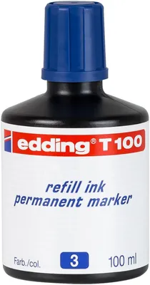Immagine prodotto di Ricarica inchiostro edding T 100 per pennarello permanente edding 100ml blu Confezione da 10