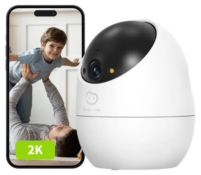 Zdjęcie produktu dla EZVIZ D210 2K, Kamera bezpieczeństwa IP, Wewnętrzna, Przewodowa, Biurko, Biały, Kopułowa