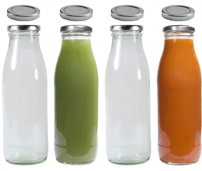 Immagine prodotto di Omgoods - Set di 4 bottiglie in vetro da 500 ml, con 8 tappi e etichette