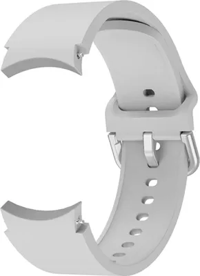 A close-up studio shot of a white silicone watch strap.