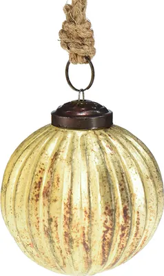 Produktbild von Weihnachtskugeln Gold, Set aus 6 Glaskugeln Ø7cm, Festlicher Christbaumschmuck, Elegante Dekoration, 6 Stück