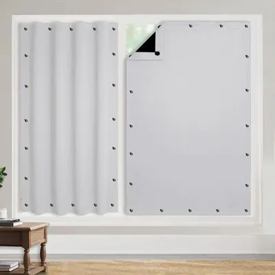 Produktbild von 1x Sonnenschutz Fenster Innen Verdunklungsstoff Mit Saugnäpfen Verdunkelung Vorhang Ohne Bohren Verdunkelungsvorhang Blackout Curtain 130x200cm