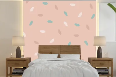 Produktbild von MuchoWow® Fototapete für Wohnzimmer oder Schlafzimmer Wandtapete Vinyl Motivtapete Sommer - Muster - Pastell - 280x280 cm - Hintergrundbild