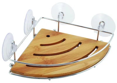 Produktbild von MSV 140609, Wandverteiler, Chromstahl, Bambus, Chrom, Badezimmer, 1 Regale, 200 mm