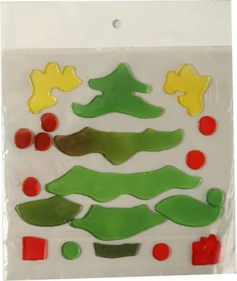 Produktbild von Fensteraufkleber aus Gel für Weihnachtsbäume