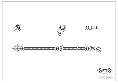 Produktbild von CORTECO 19032669 Bremsschlauch Vorne Rechts für HONDA CR-V I (RD)