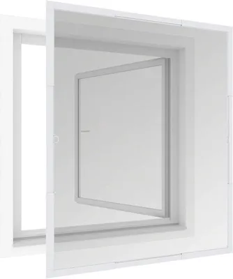 Produktbild von Fliegengitter Telescopisch - Insektenabwehr ohne Bohren - 130 x 150 cm - Weiß