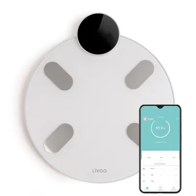 Produktbild von Livoo Intelligente Digitalwaage mit Bluetooth Weiß