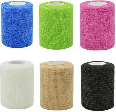 Produktbild von Selbstklebendes Elastikbandage-Tape 7,5 cm 6 Rollen, nicht gewebt, für Mensch und Tier, Unterstützungstape für Verletzungen und Verstauchungen für Handgelenk, Fußgelenk