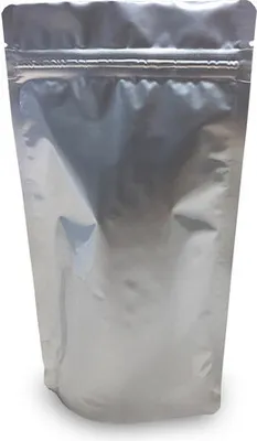 Produktbild von 1000x Standbodenbeutel Aluminium metallic 85x145x50mm 100ml