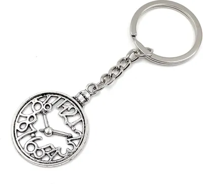 Imagen del producto de Reloj de pared Onwomania, amuleto, llavero de metal, objeto de la suerte, en caja de regalo de aluminio, ideal para regalar