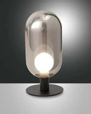 Produktbild von Fabas Luce Tischleuchte Gubbio G9 Ø100mm Warmweiß Grau dimmbar
