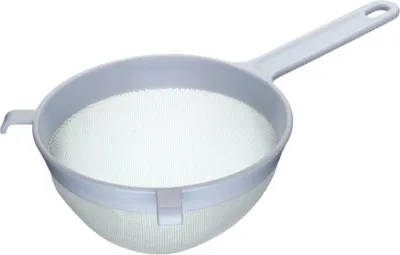 Produktbild von KitchenCraft Rundes Sieb of Kunststoff mit Masche zum Sieben von Püree und Brühe, 18 cm - Grau
