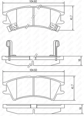 Produktbild von Scheibenbremsbelagsatz VA, HYUNDAI ATOS