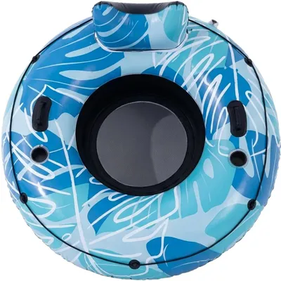 Obrázok produktu pre Nafukovacia plávajúca plošina, vstavaný držiak na nápoje, ergonomická opierka chrbta, jedno sedadlo