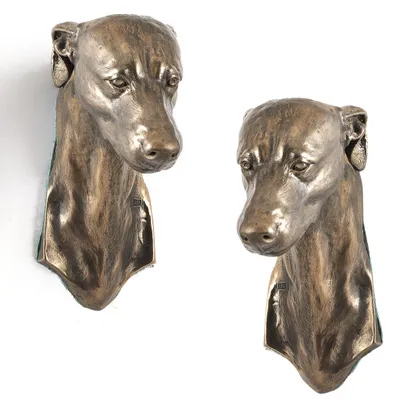 Produktbild von Art-Dog Wandbüste Greyhound – Bronzepulver-Harz-Guss