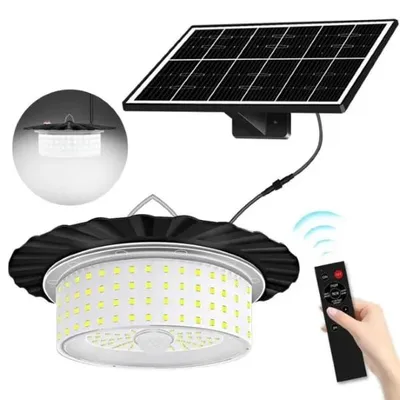 Image de Lampes solaires d'extérieur étanches IP65 avec détecteur de mouvement, lampe solaire suspendue d'extérieur avec panneau solaire - ORBILUM