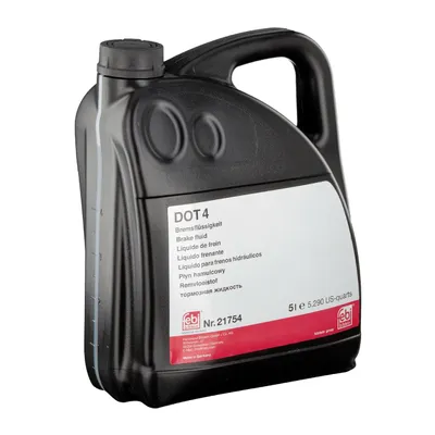 Produktbild von Febi 21754 Bremsflüssigkeit 5L DOT4 für Ford Fiat Renault Opel BMW Audi Mercedes