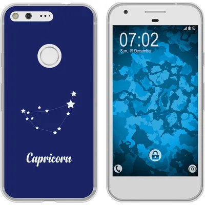 Produktbild von PhoneNatic Case kompatibel mit Google Pixel Silikon-Hülle SternzeichenCapricornus M7