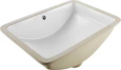 Immagine prodotto di Lavabo da incasso - Lavabo rettangolare in Vetroceramica - 53 x 37,5 cm - Con troppopieno - Per bagni piccoli/bagni di servizio - Bianco