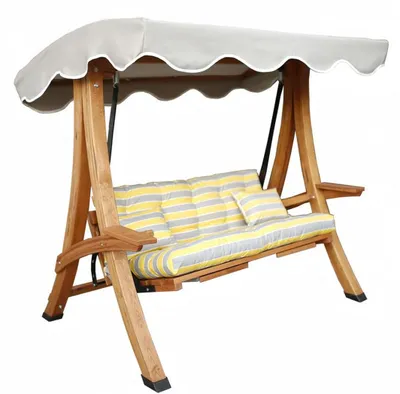 Produktbild von Robuste Outdoor-Schaukel Designer Garten Möbel Robustes Holzgestell Neu