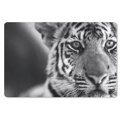 Produktbild von MuchoWow® Mauspad Mousepad Tiger - Jungtier - Schwarz - Weiß 27x18 cm - Mousepads - Maus Mat - Pad - Mausunterlage - Büroartikel - Desk Matten