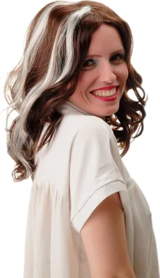 Produktbild von WIG ME UP Perücke wellig Mittelscheitel Braun blonde Strähnen GFW2469-33+613A