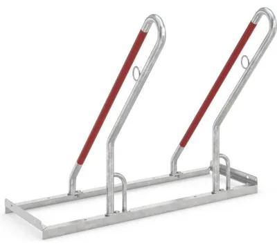 Produktbild von Fahrradständer mit Anlehnbügel 0502 XBF | 2 Räder einseitig | RA 500mm