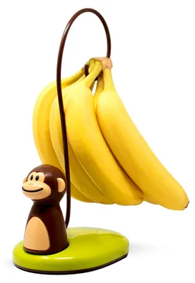 Produktbild von Bananenständer Affe, Kunststoff, Mehrfarbig, 14,6 x 11,4 x 29,2 cm