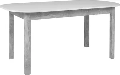 Image de Table a manger - KAYRI - Rectangulaire - Béton / Blanc - 6 a 8 personnes - 160-200 x 76 x 90 cm