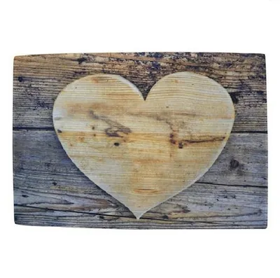 Produktbild von Fußmatte Holz Herz