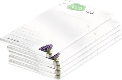 Produktbild von PRICARO Notizblock "Bouquet", magnetisch, A6, 5 Stück