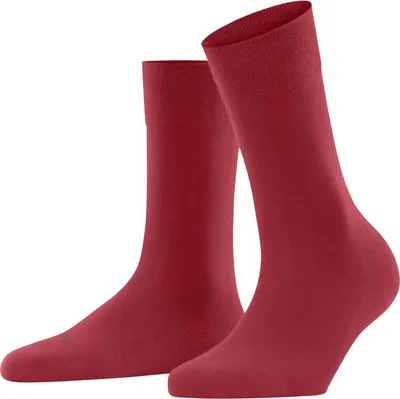 Productafbeelding van FALKE dames sokken, model Sensitive London W, katoen met comfortabele boord, 1 paar, rood