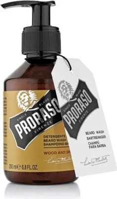 Produktbild von Proraso Beard Wash, Bartshampoo, 200 ml, Weichmachend, Flasche, Rose, Jeder Hauttyp