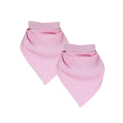 Produktbild von 2er Set Halstuch Dreieckstuch Kopftuch Mädchen Kinder, rosa/rosa