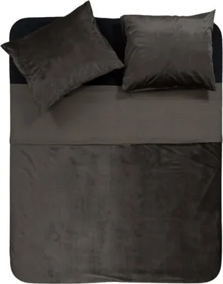 Produktbild von Sleeptime Samt Piping Deep Taupe 200 x 220 cm