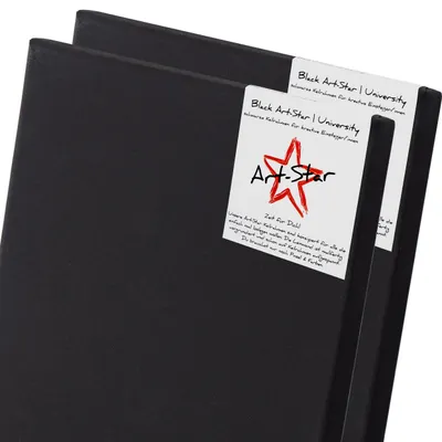 Obrázok produktu pre 2 ART-STAR UNIVERSITY ČIERNE VÁZY 80x100 cm | napnuté plátno rám