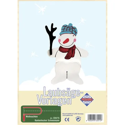 Produktbild von PEBARO Laubsägevorlage Schneemann, Kantenhocker, 3D Figur