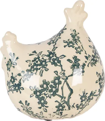 Produktbild von Clayre & Eef Dekorationsfigur Huhn 12x11x13 cm Beige Keramik
