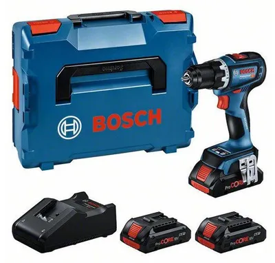 Image de Perceuse - Visseuse sans fil BOSCH GSR 18V-90 C Professionnal + 3 batteries ProCORE 4.0Ah 18V + chargeur en L-BOXX 0615A5002R