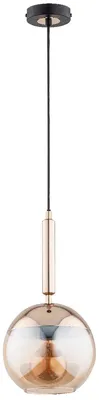 Obrázok produktu pre Závesná lampa VOLDA zlatá-čierna-jantárová 1xE27x15W sklo rozmery: 85x20x20 cm IP20 Alfa