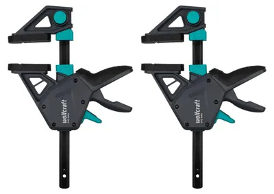 Produktbild von wolfcraft 2 Einhandzwingen PRO MAX - 250 kg Spannkraft, 150 mm Spannweite