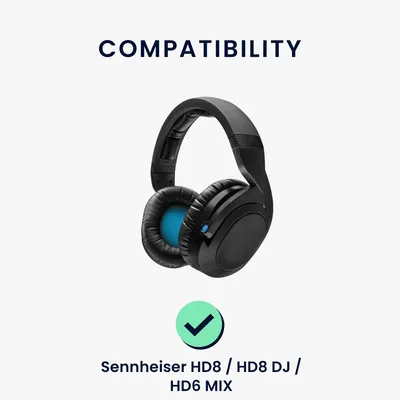 Produktbild von kwmobile 2x Ohr Polster für Sennheiser HD8 / HD8 DJ / HD6 MIX Ohrpolster - Ersatz Ohrpolster - Kopfhörer Ersatzteile - Kopfhörer Ersatzpolster für