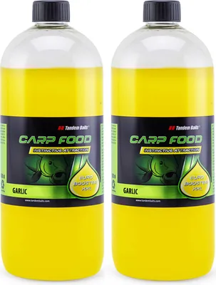 Produktbild von Tandem Baits 2-er Set Euro Booster XXL für Karpfen-Boilies Knoblauch, Karpfen Angeln ohne Mühe, Köder zum Große-Fische-Angeln, Karpfenzubehör für Profis & Hobby-Angler 1l