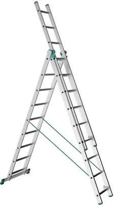 Image de Échelle en aluminium, 3 x 9 échelons, 2,58 m, 5,69 m, 3,78 m, ALVE 7609