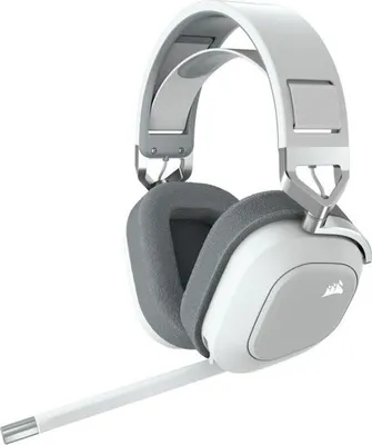Image de Casque Gaming Sans Fil CORSAIR HS80 RGB Wireless Blanc Son Dolby Atmos Microphone Omnidirectionnel