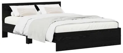 Obrázok produktu pre Rám postele s čelom v čiernom dubovom vzhľade 120 x 200 cm