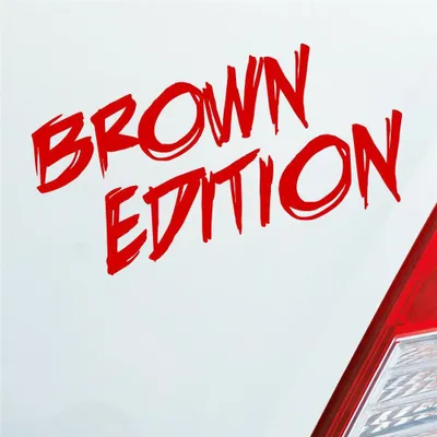 Produktbild von Auto Aufkleber Brown Edition Auto Car Tuning Motorrad 15x7 cm Rot Sticker Heckscheibenaufkleber